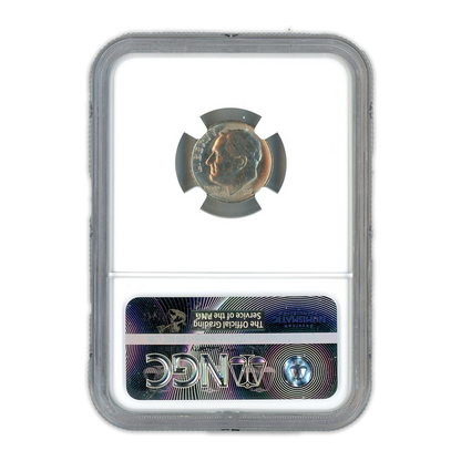 1972 Roosevelt Partial Missing Clad Layer on Reverse Mint Error NGC AU58