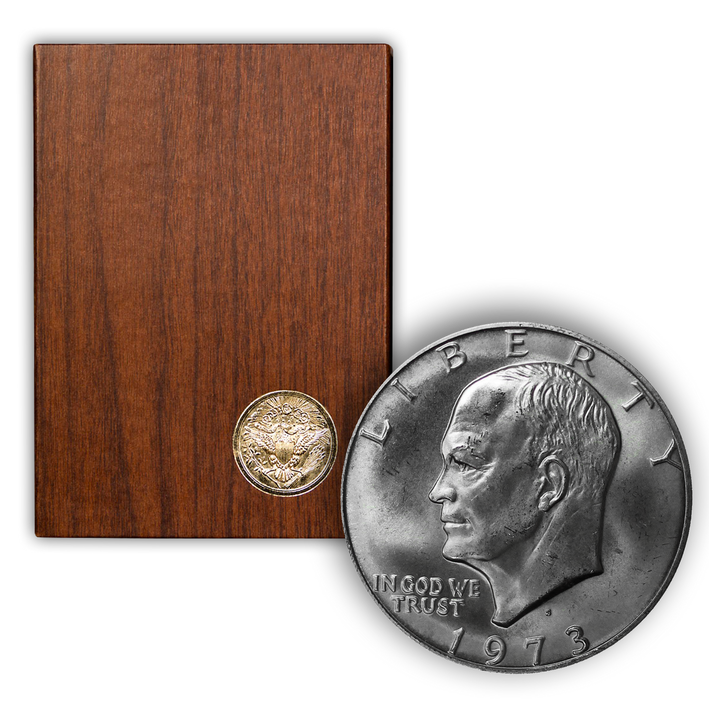 1973 Eisenhower 40% Silver Dollar San Francisco - Proof Brown Pack (OGP)