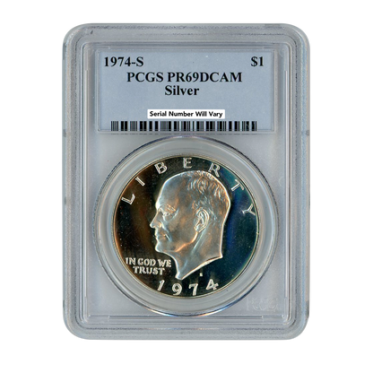 1974 S $1 Eisenhower -  PCGS PR69 DCAM