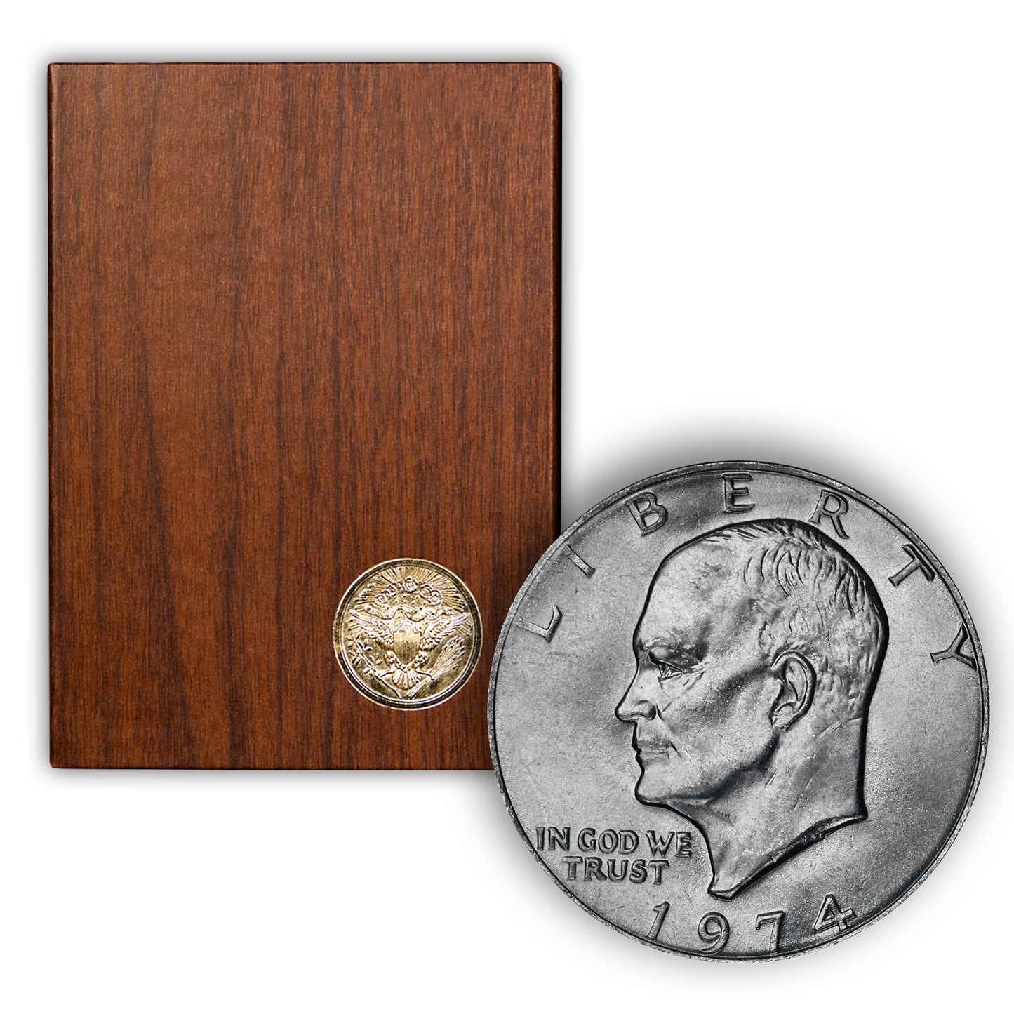 1974 Eisenhower 40% Silver Dollar San Francisco - Proof Brown Pack (OGP)