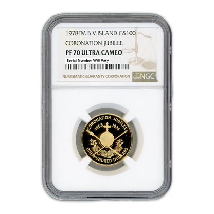 1978 FM B.V Island $100 Coronation Jubilee - NGC PF70 Ultra Cameo