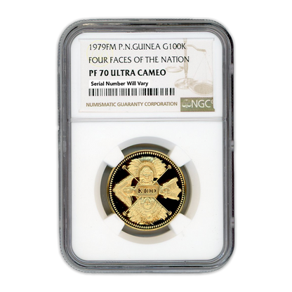 1979 FM P.N Guinea 100k Four Faces of the Nation -  NGC PF70 Ultra Cameo