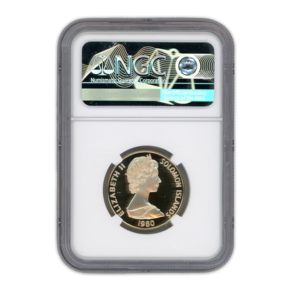 1980 $100 FM Solomons Native Art Gold - NGC PF70 Ultra Cameo NGC PF70 Ultra Cameo