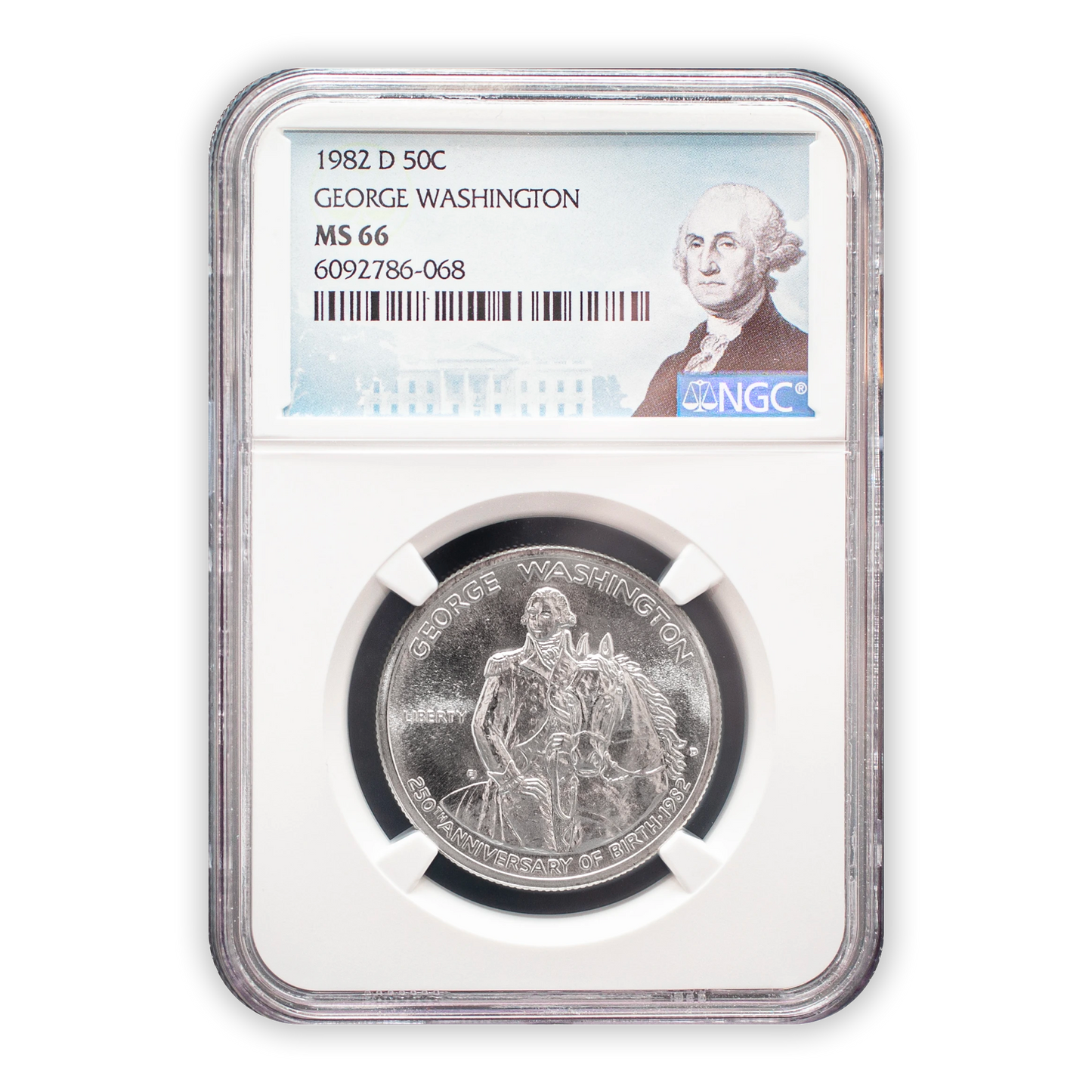 1982 George Washington Silver Half Dollar - NGC MS66