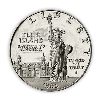 1986 Statue of Liberty 2 pc Proof Set - Original Government Packaging (OGP)