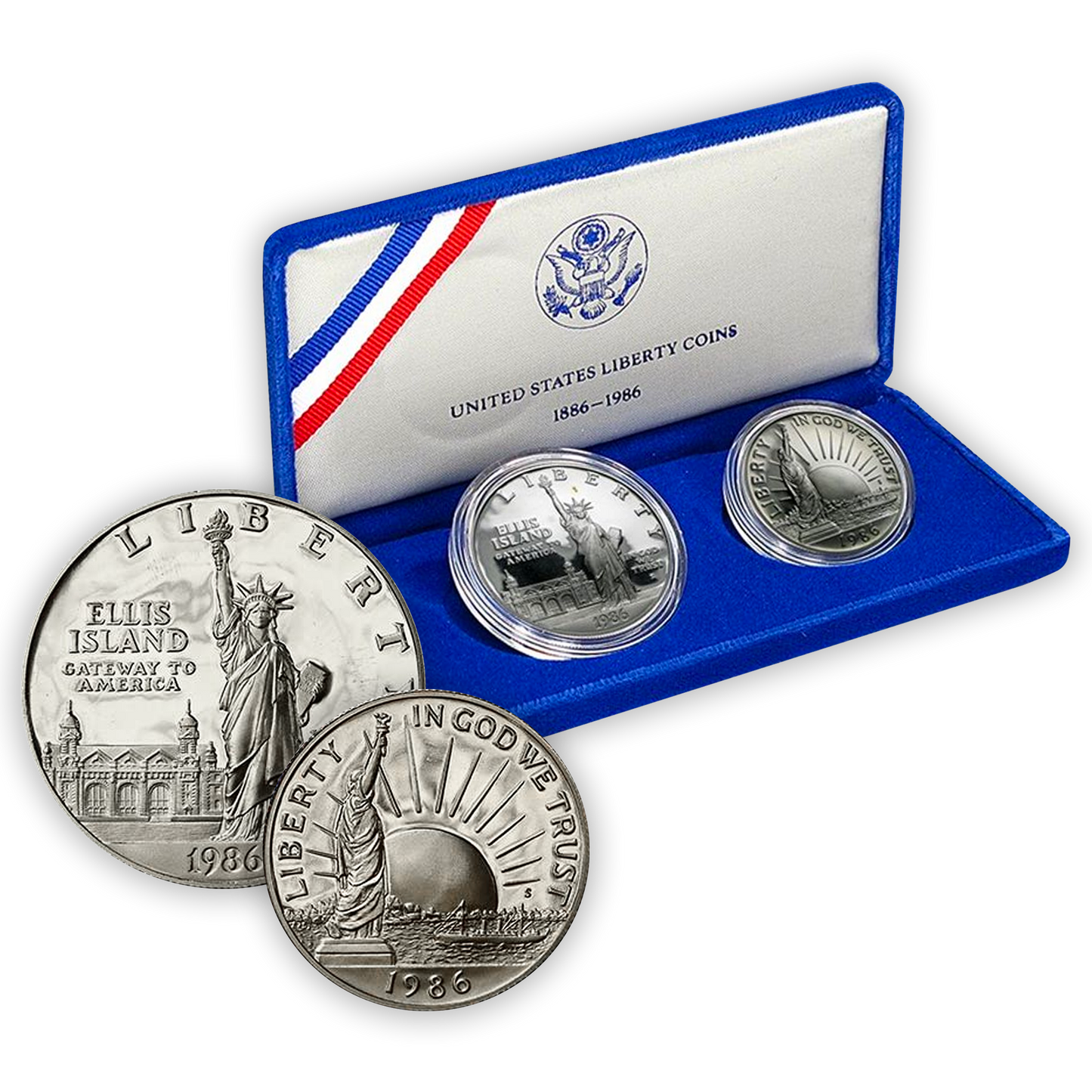 1986 Statue of Liberty 2 pc Proof Set - Original Government Packaging (OGP)