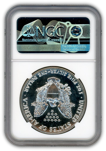 1986 Silver Eagle - Business Strike - NGC MS67PL Prooflike - Jeppson Label
