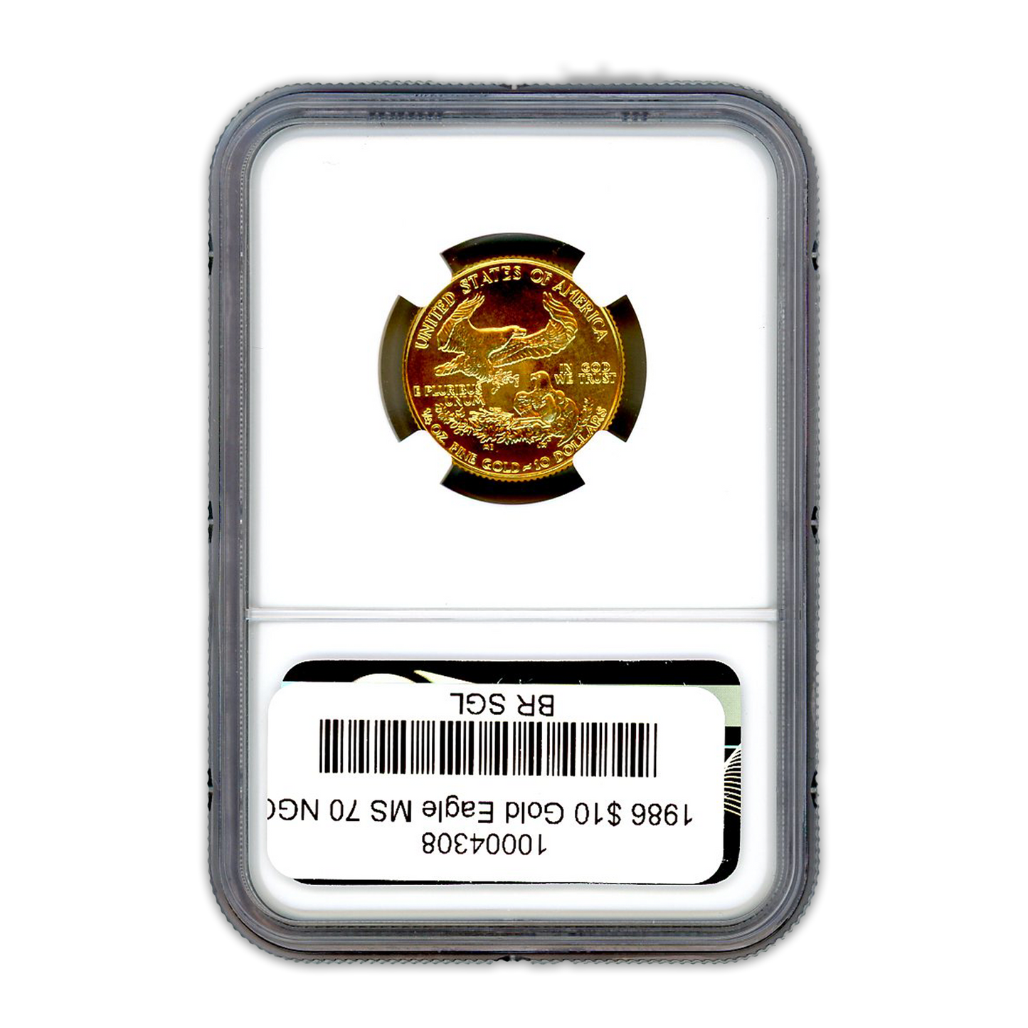 1986 $10 Gold Eagle NGC MS70