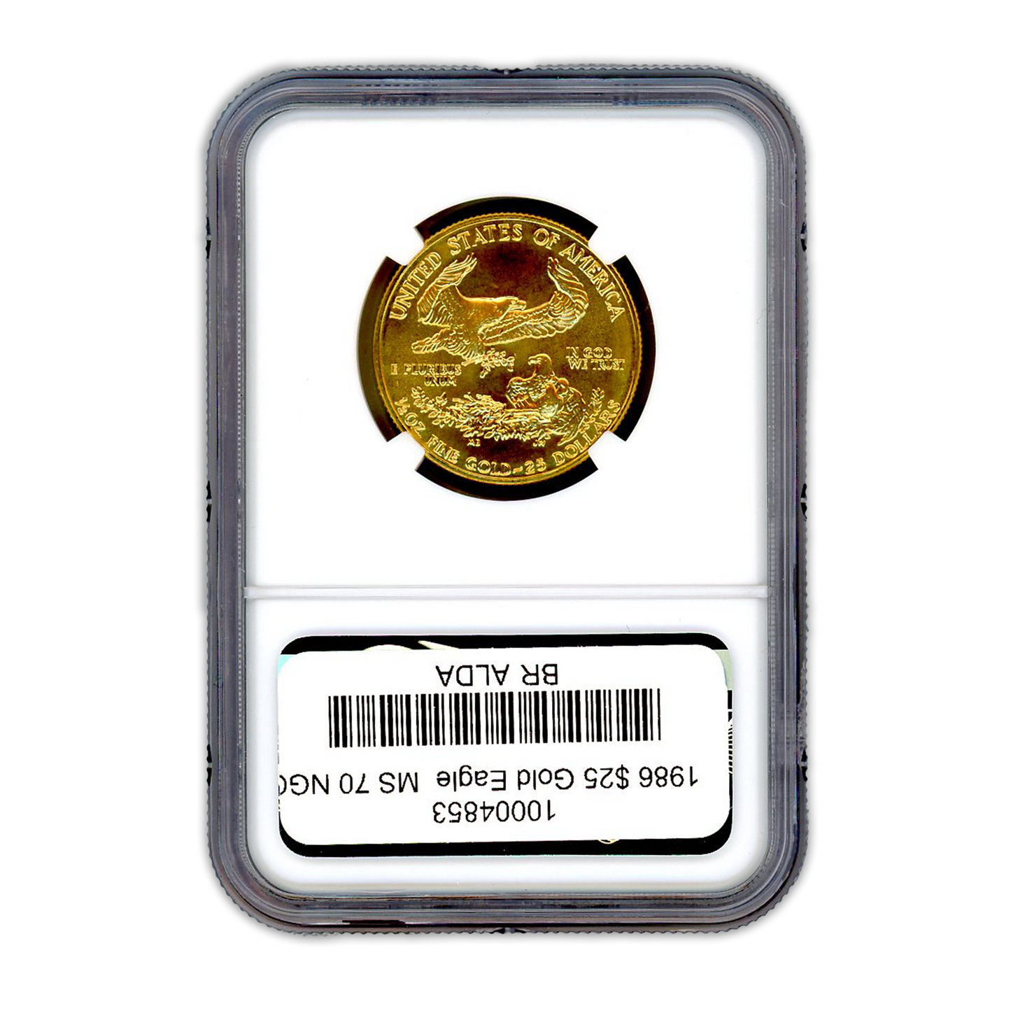 1986 $25 Gold Eagle NGC MS 70