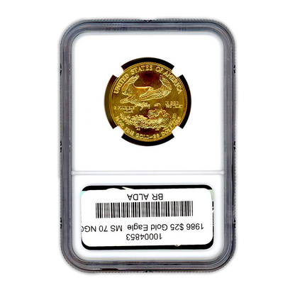 1986 $25 Gold Eagle NGC MS 70