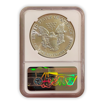 1986 Silver Eagle - Business Strike - NGC MS70 Mercanti Label
