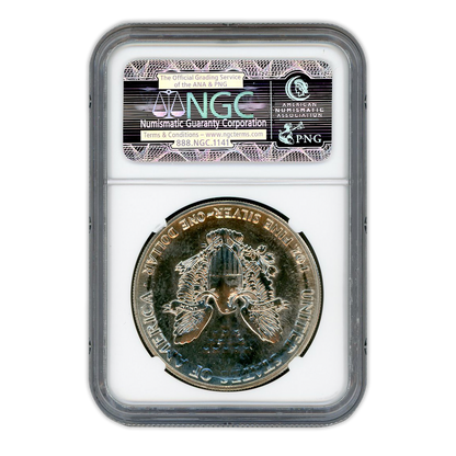 1986 Silver Eagle - Mint Error - Obverse and Reverse NGC