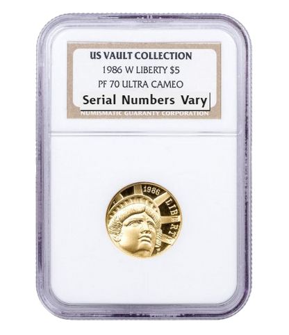 1986 Statue of Liberty $5 Gold - NGC PF70 - US Vault Collection