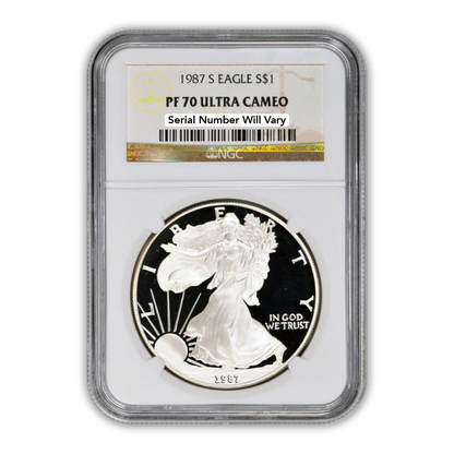 1987 Silver Eagle - Proof - NGC PF70 - CoinsTV