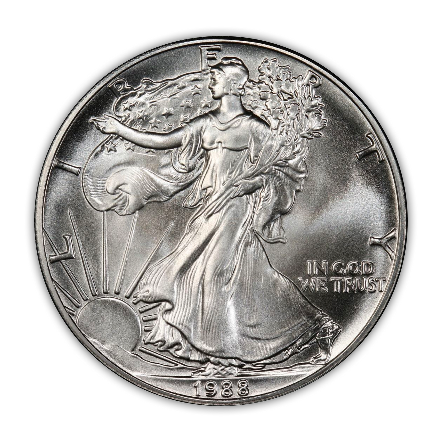 1988 Silver Eagle - Business Strike - Uncirculated - CoinsTV