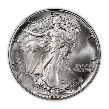 1988 Silver Eagle - Business Strike - Uncirculated - CoinsTV