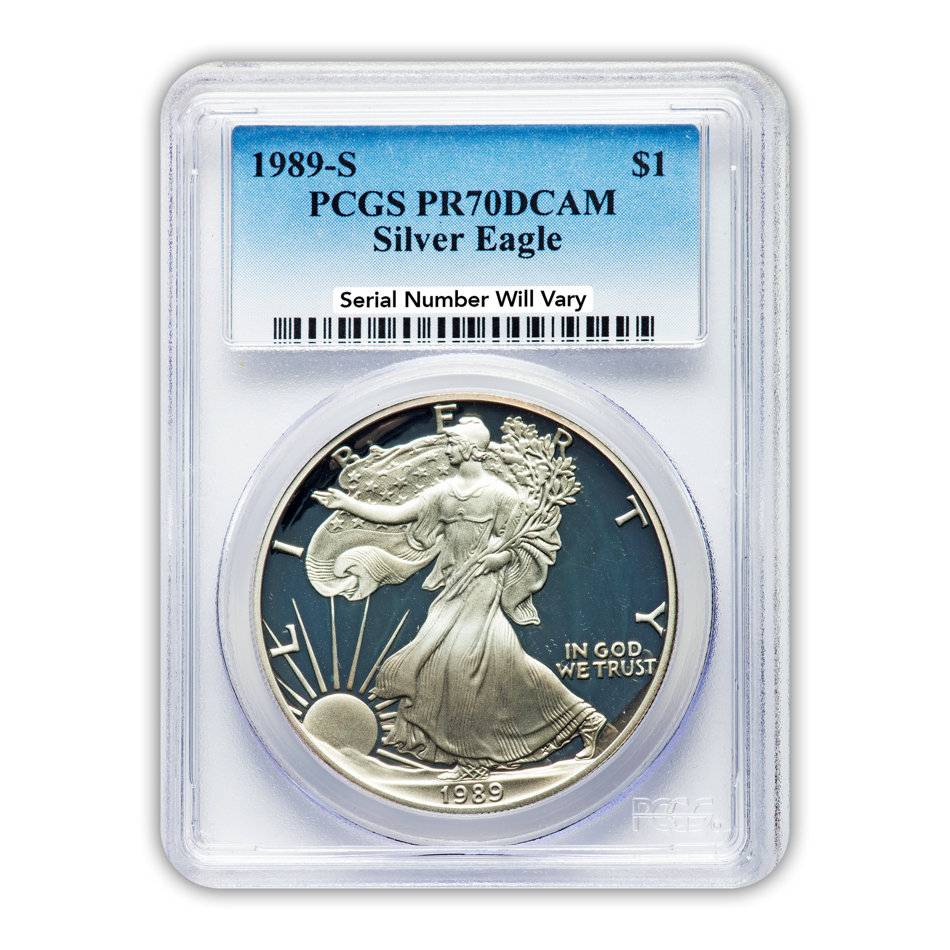 1989 Silver Eagle - Proof - PCGS PR70 - CoinsTV