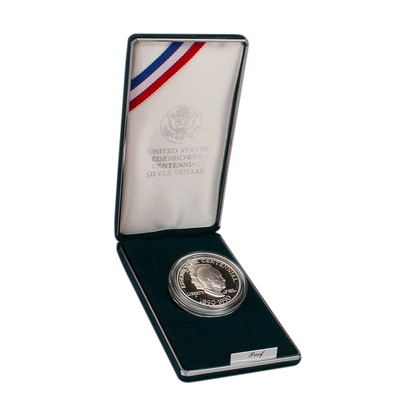 1990 Eisenhower Silver Dollar Philadelphia Proof - Original Government Packaging OGP