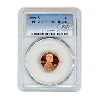1991 Lincoln Cent - PCGS PR70RD DCAM