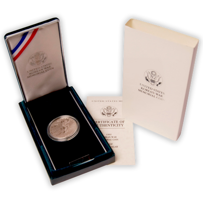 1991 Korean War Silver Dollar Philadelphia Proof - Original Government Packaging OGP
