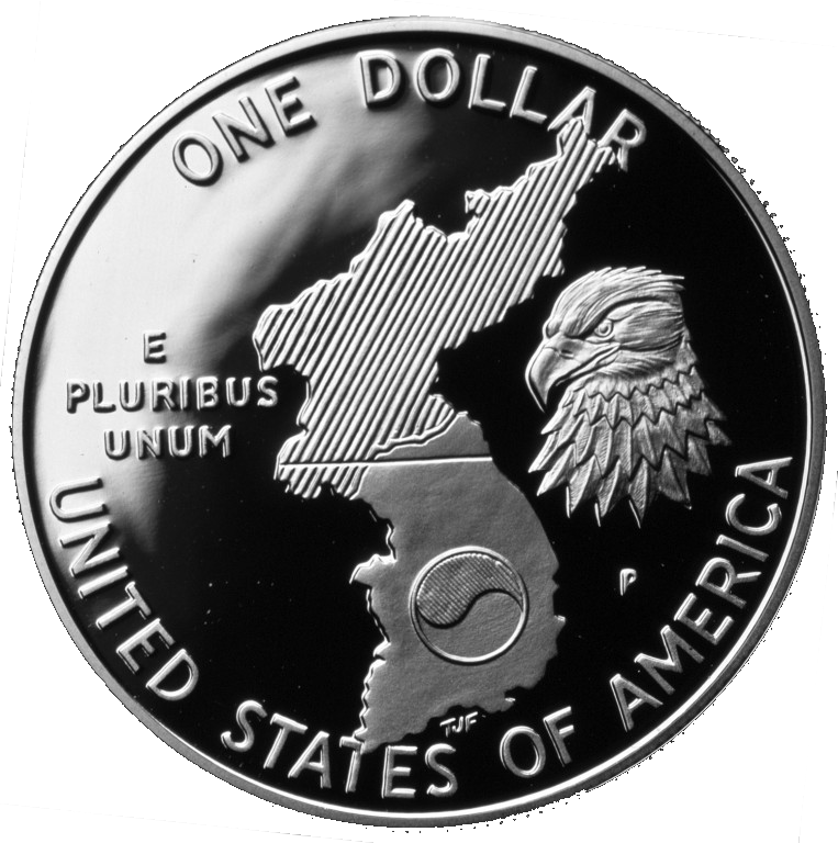 1991 Korean War Silver Dollar Philadelphia Proof - Original Government Packaging OGP