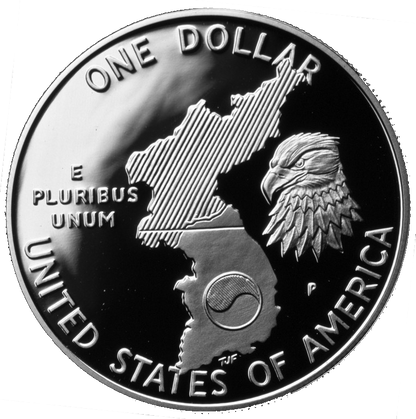 1991 Korean War Silver Dollar Philadelphia Proof - Original Government Packaging OGP