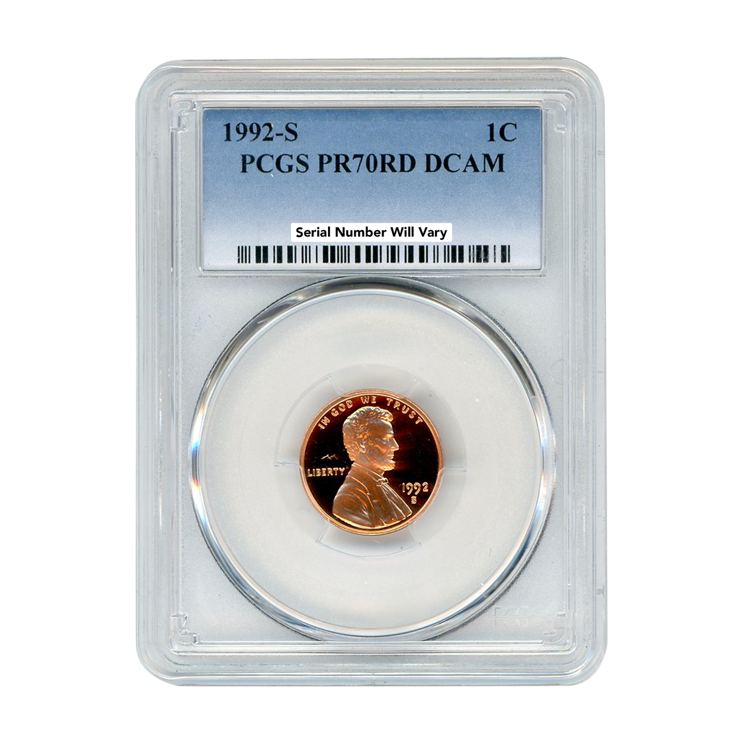 1992 Lincoln Cent - PCGS PR70RD DCAM