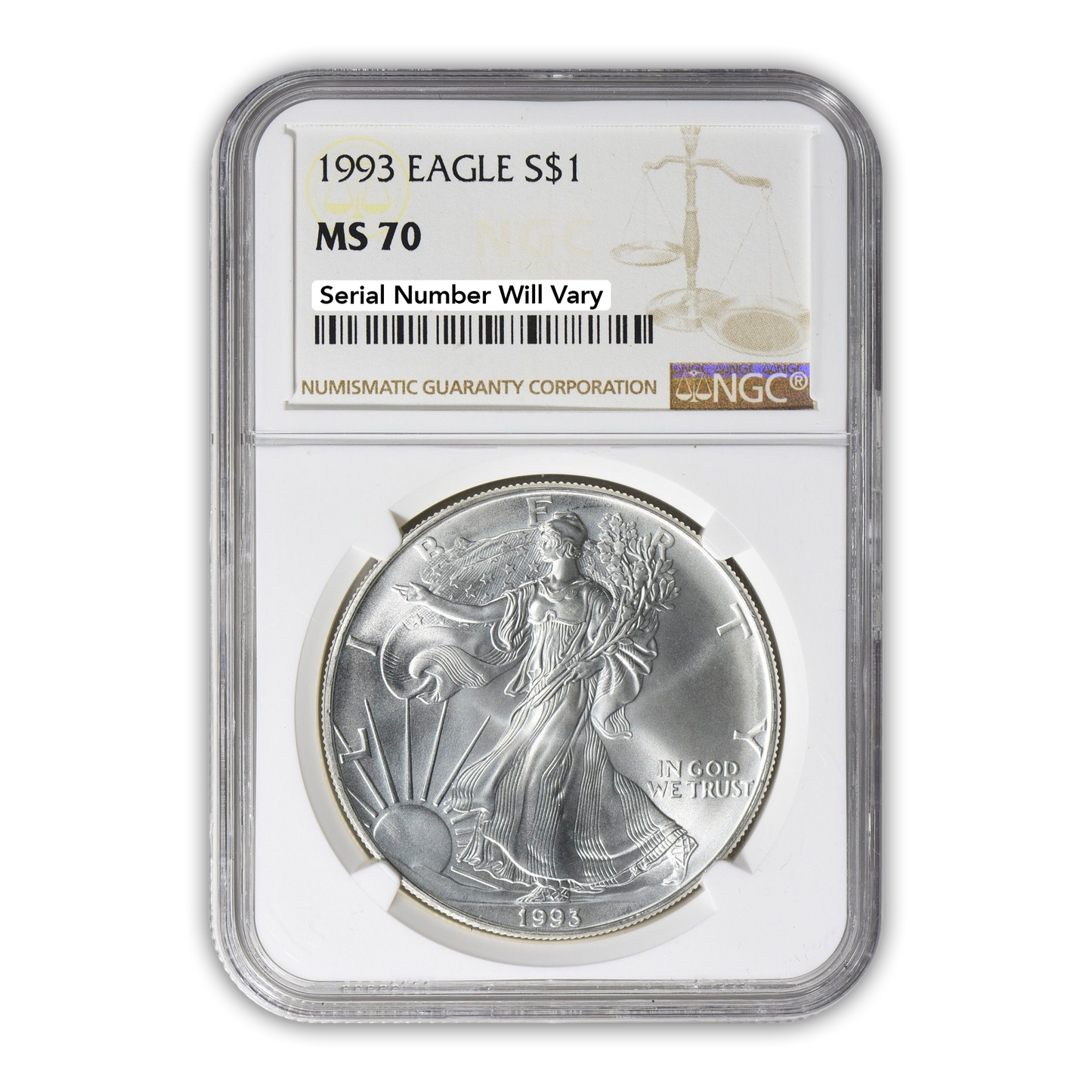 1993 Silver Eagle - Business Strike - NGC MS70 - CoinsTV