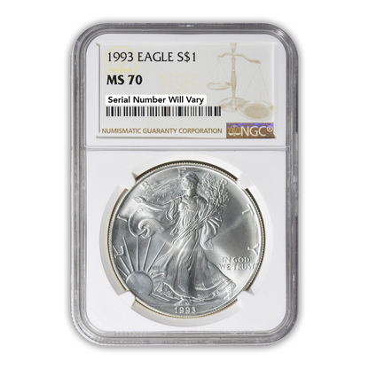 1993 Silver Eagle - Business Strike - NGC MS70 - CoinsTV