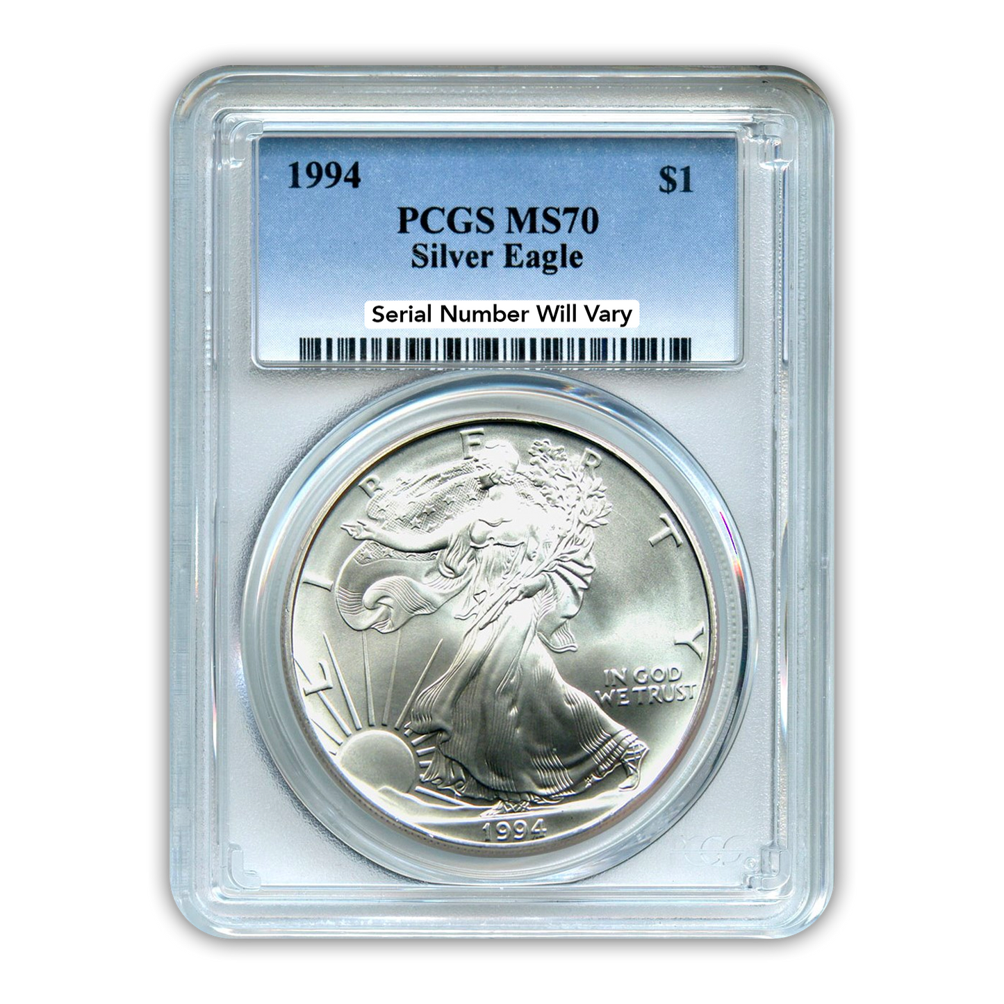 1994 Silver Eagle - Business Strike - PCGS MS70 - CoinsTV