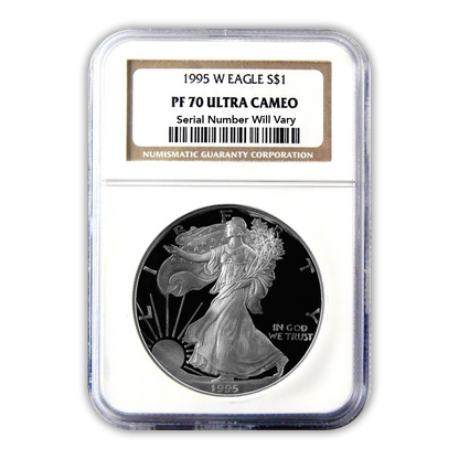 1995 W Silver Dollar Eagle - West Point - NGC PF70