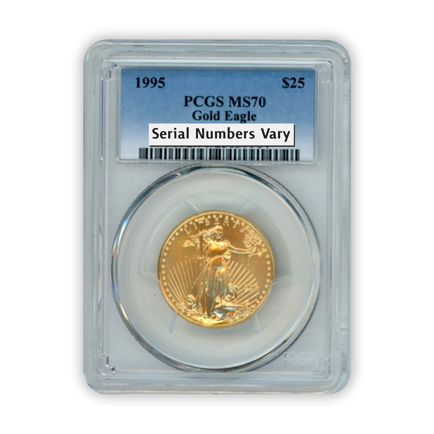 1995 $25 Gold Eagle - 1/2 oz West Point PCGS MS70