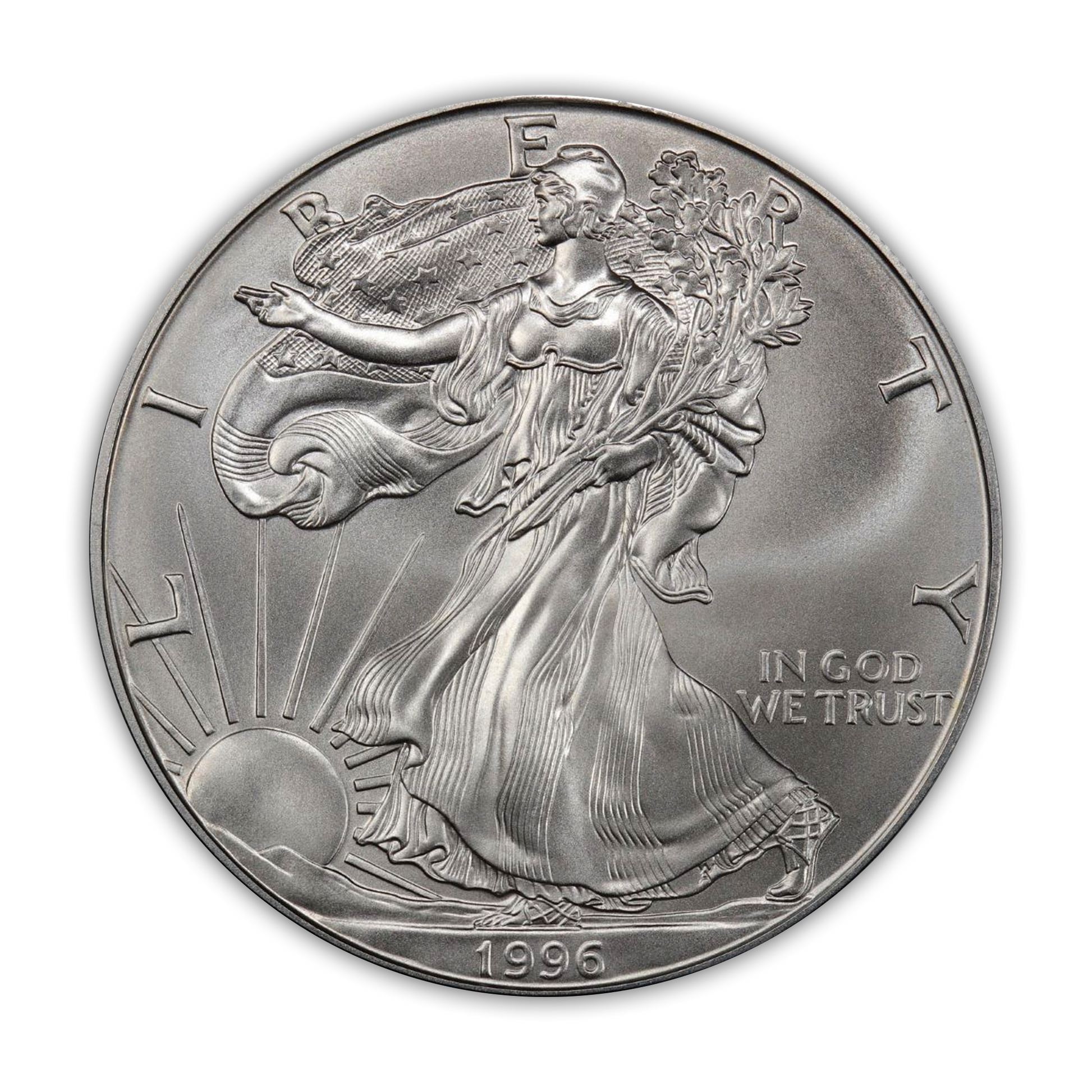1996 Silver Eagle - Business Strike - Uncirculated - CoinsTV