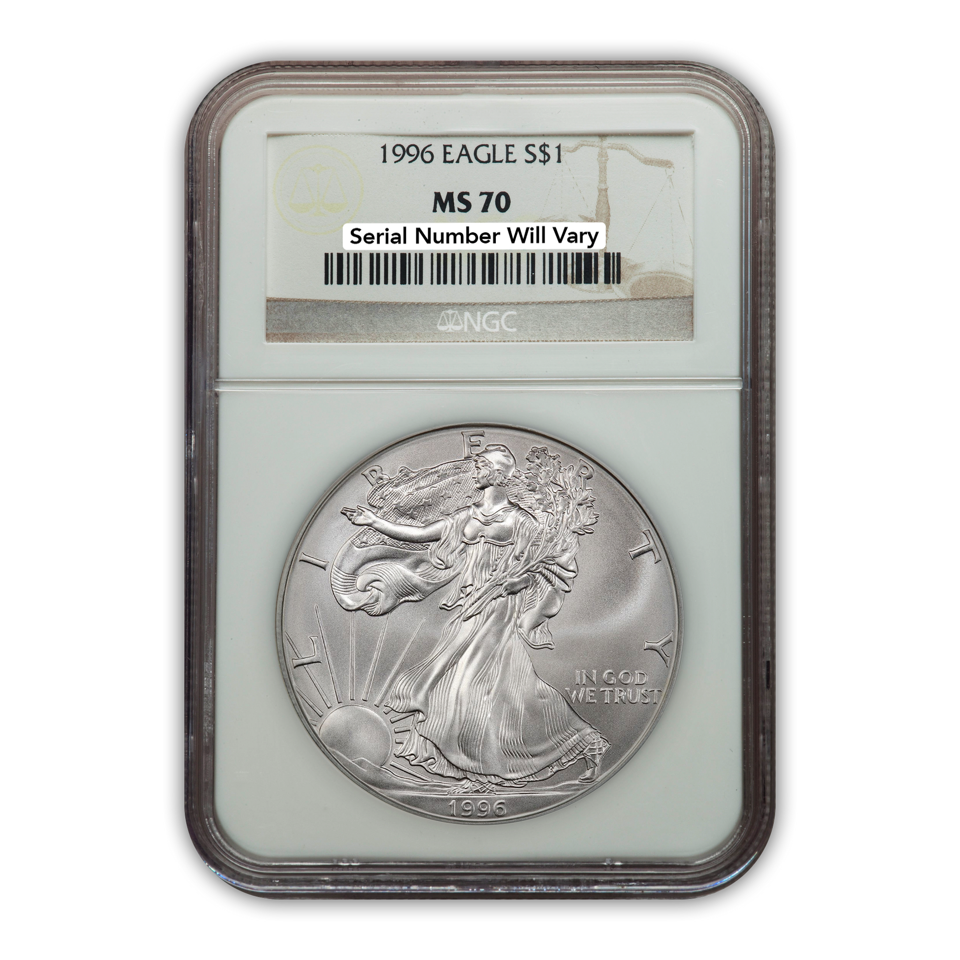 1996 Silver Eagle - Business Strike - NGC MS70 - CoinsTV