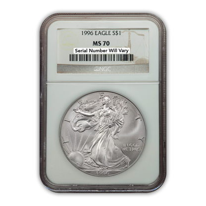 1996 Silver Eagle - Business Strike - NGC MS70 - CoinsTV