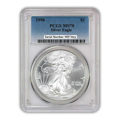 1996 Silver Eagle - Business Strike - PCGS MS70 - CoinsTV