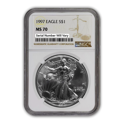 1997 Silver Eagle - Business Strike - NGC MS70 - CoinsTV