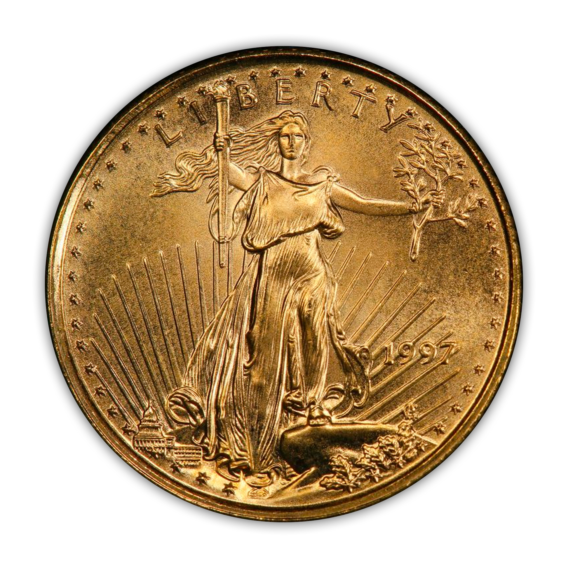 1997 $5 Gold Eagle - 1/10th oz - Business Strike - Uncirculated - CoinsTV