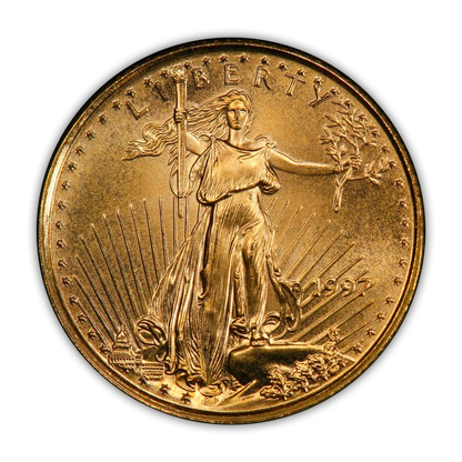 1997 $5 Gold Eagle - 1/10th oz - Business Strike - Uncirculated - CoinsTV