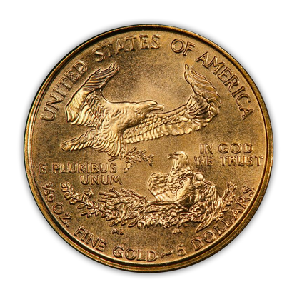 1997 $5 Gold Eagle - 1/10th oz - Business Strike - Uncirculated - CoinsTV