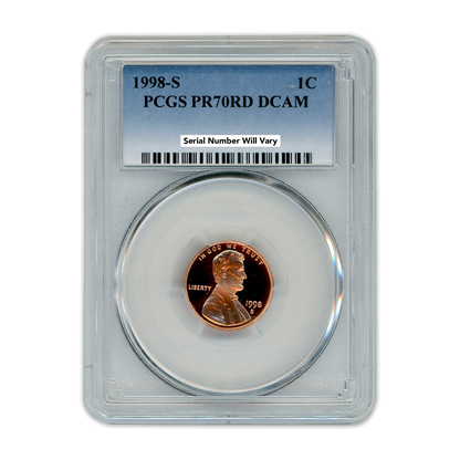 1998 Lincoln Cent - PCGS PR70RD DCAM