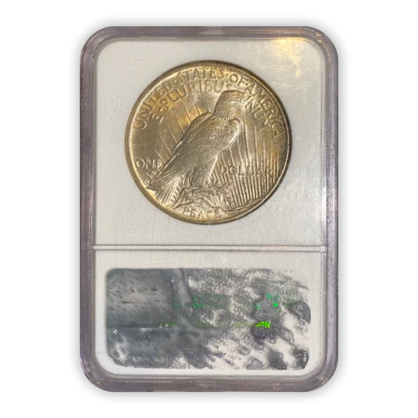 1921 Peace Silver Dollar Philadelphia - NGC MS62 Natural Toning