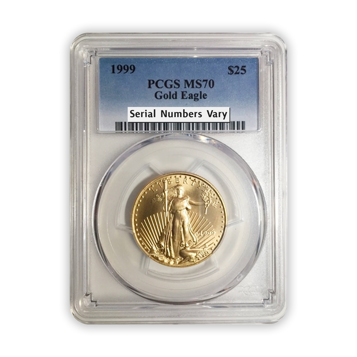 1999 $25 Gold Eagle 1/2 oz - PCGS MS70