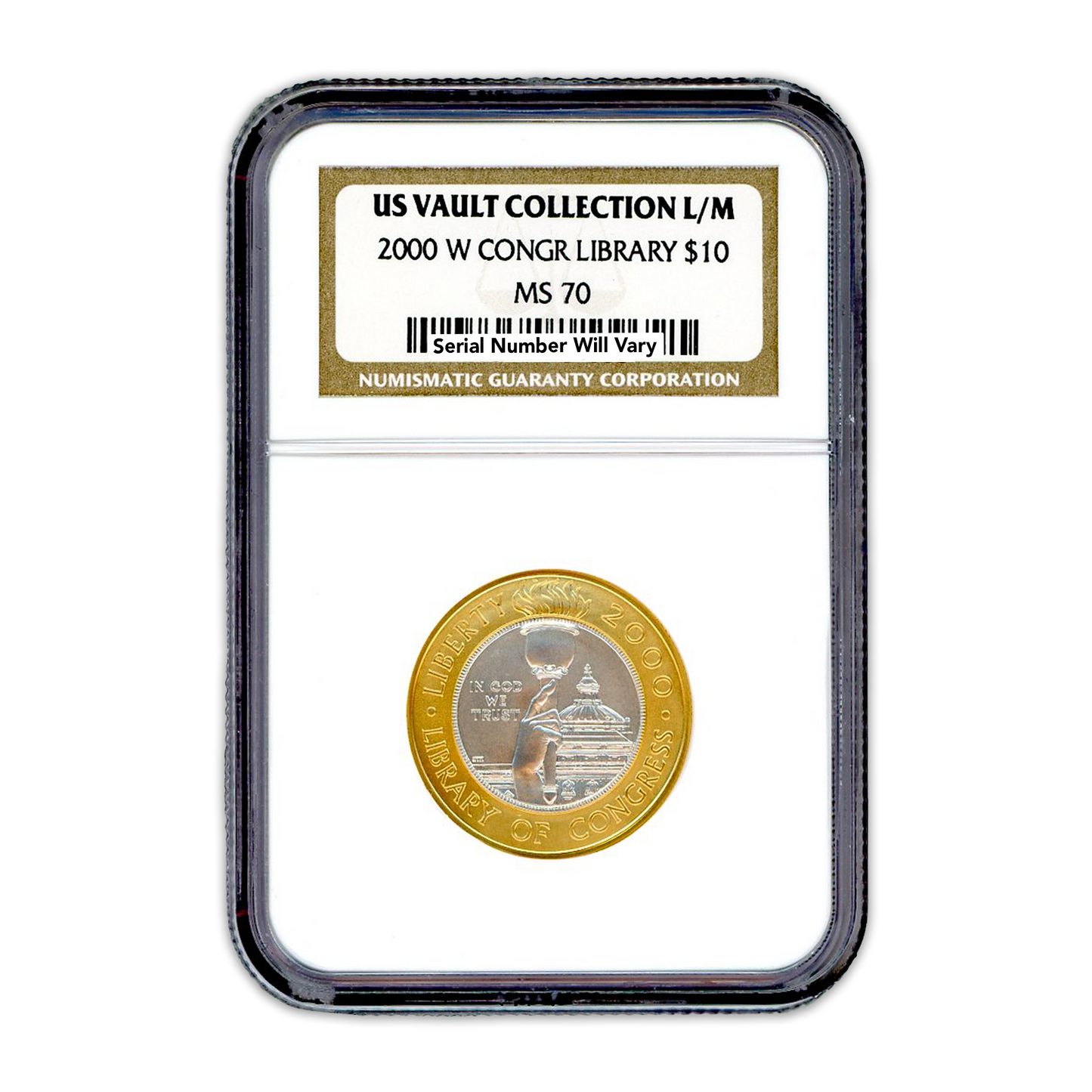 2000 W $10 Library Of Congress NGC MS 70