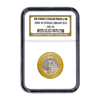 2000 W $10 Library Of Congress NGC MS 70