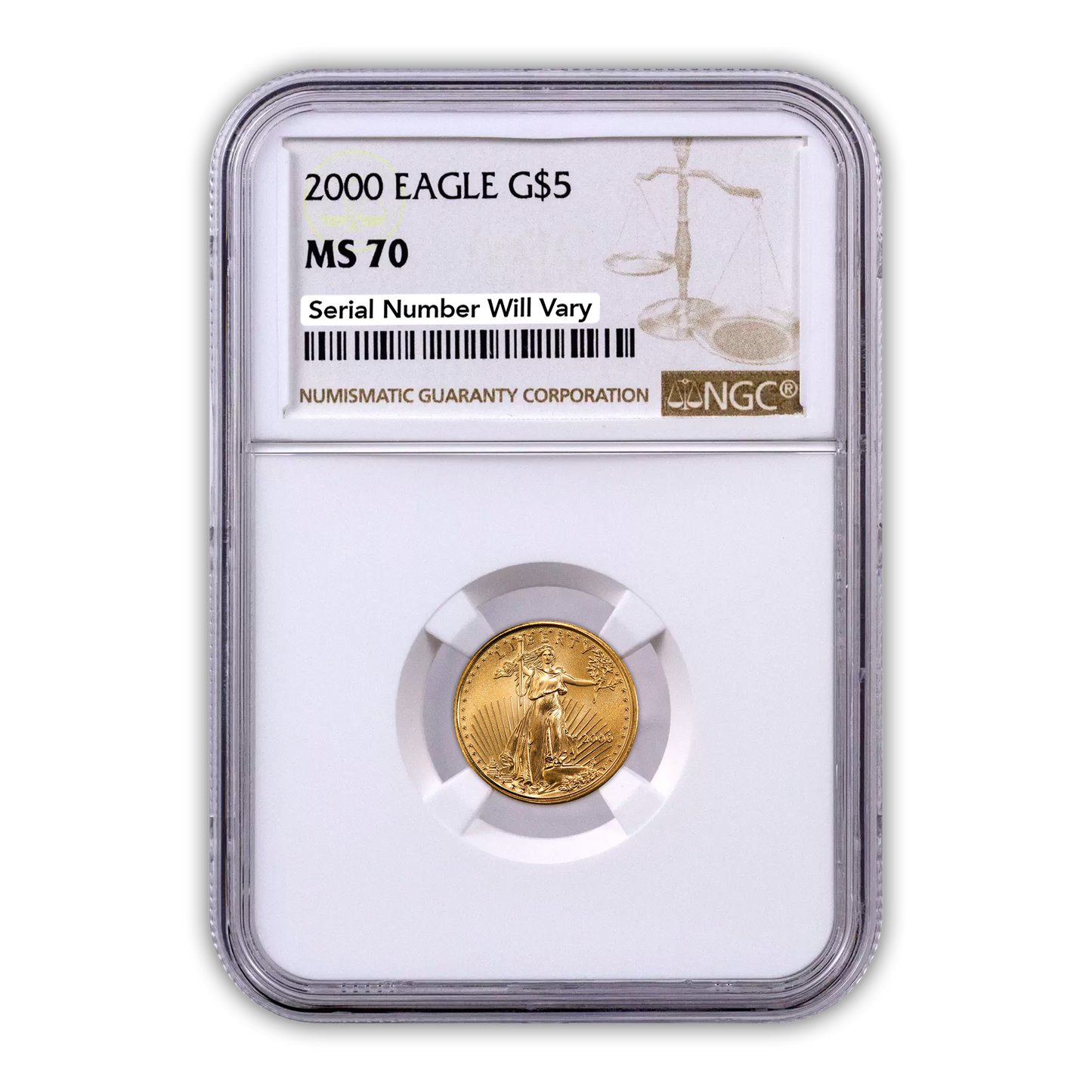 2000 $5 Gold Eagle - 1/10th oz NGC MS70