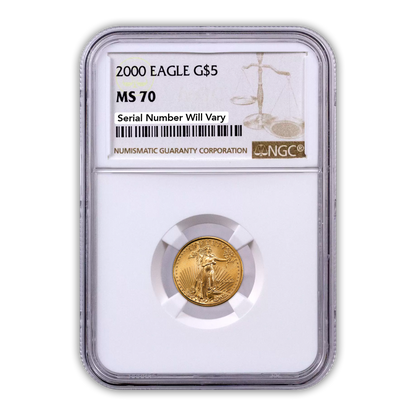 2000 $5 Gold Eagle - 1/10th oz NGC MS70