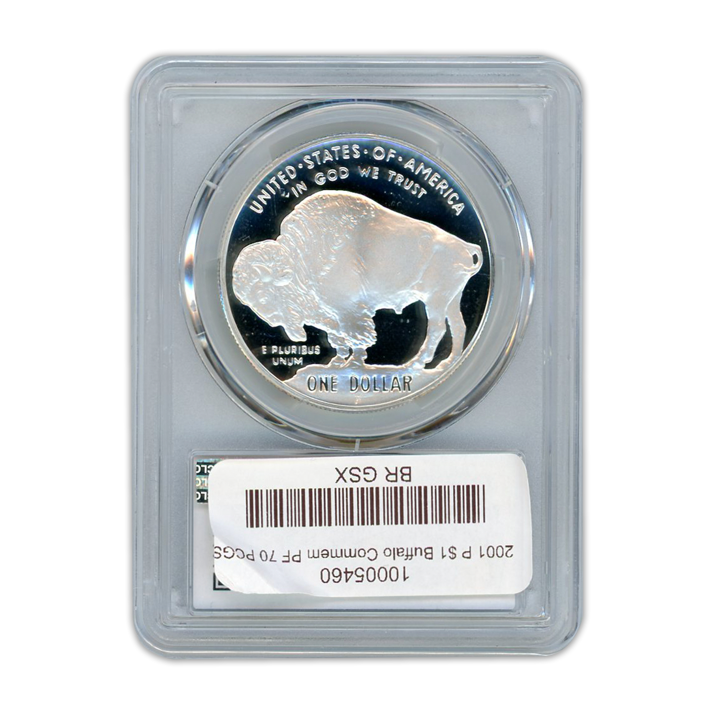 2001 Buffalo Silver Dollar 2 pc Set PCGS MS70 - PR70
