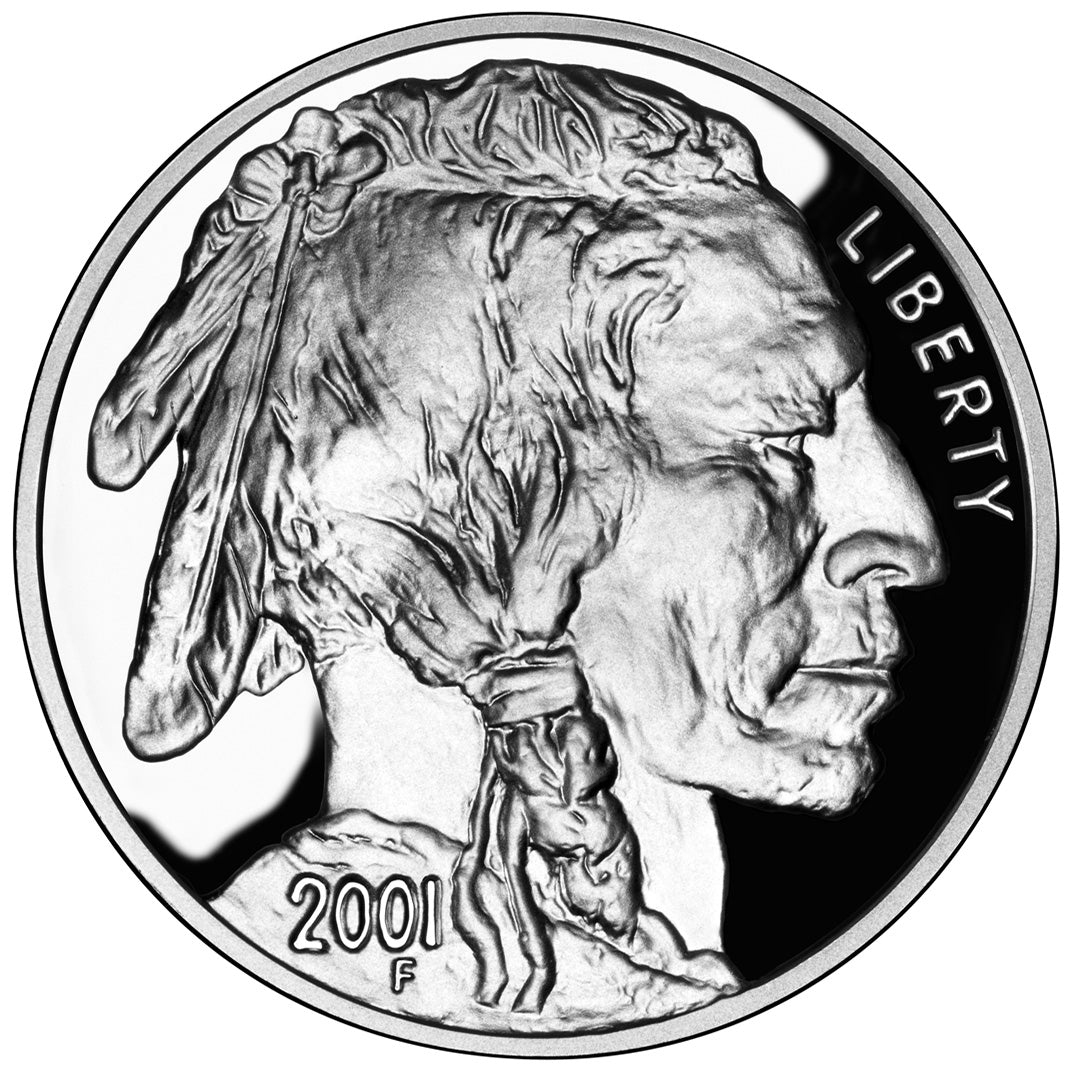 2001 P Buffalo Silver Dollar Proof - Original Government Packaging (OGP)