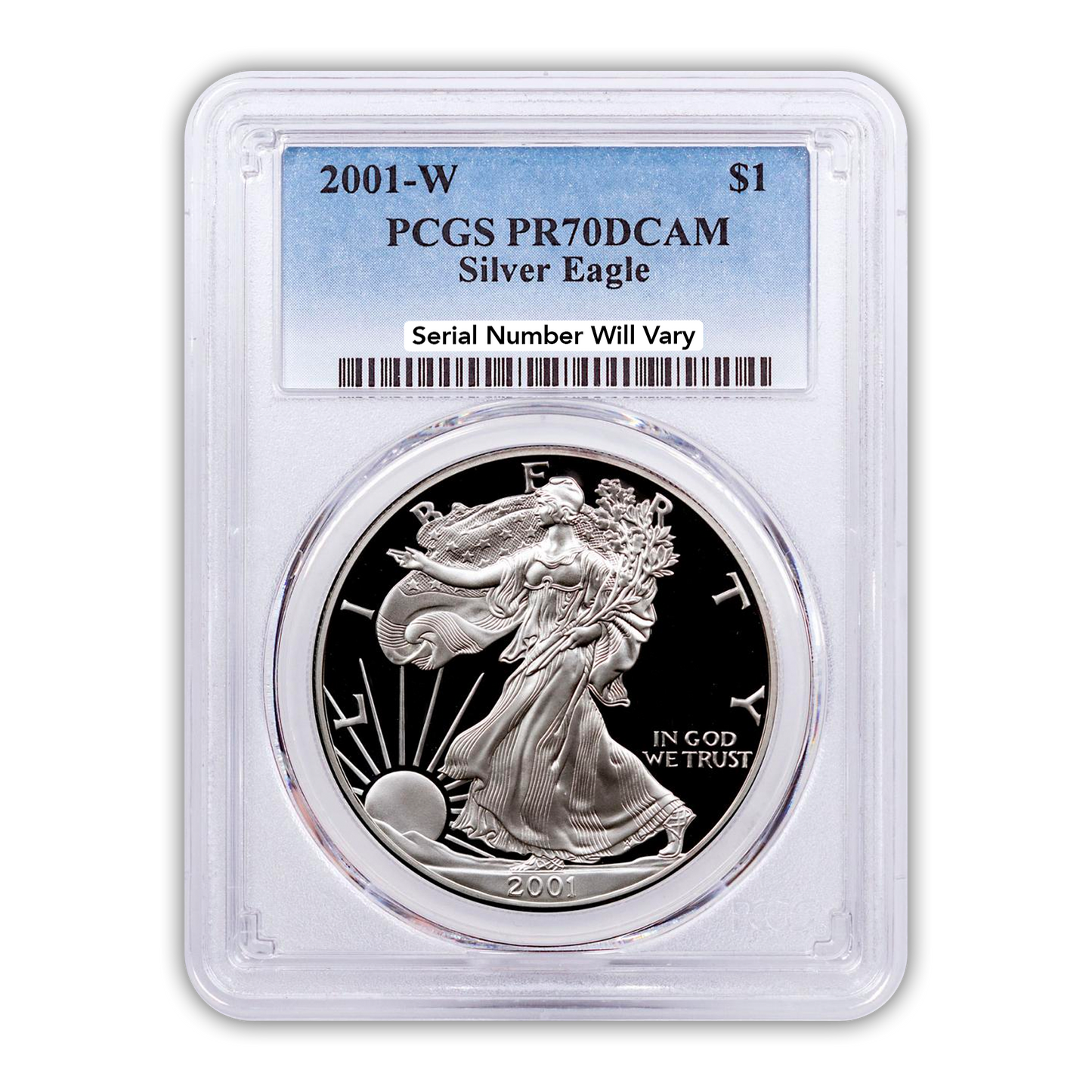 2001 Silver Eagle - Proof - PCGS PR70